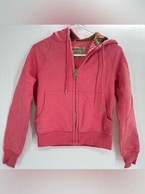 Burberry Pink Zip-Up Hoodie Kids Size XS